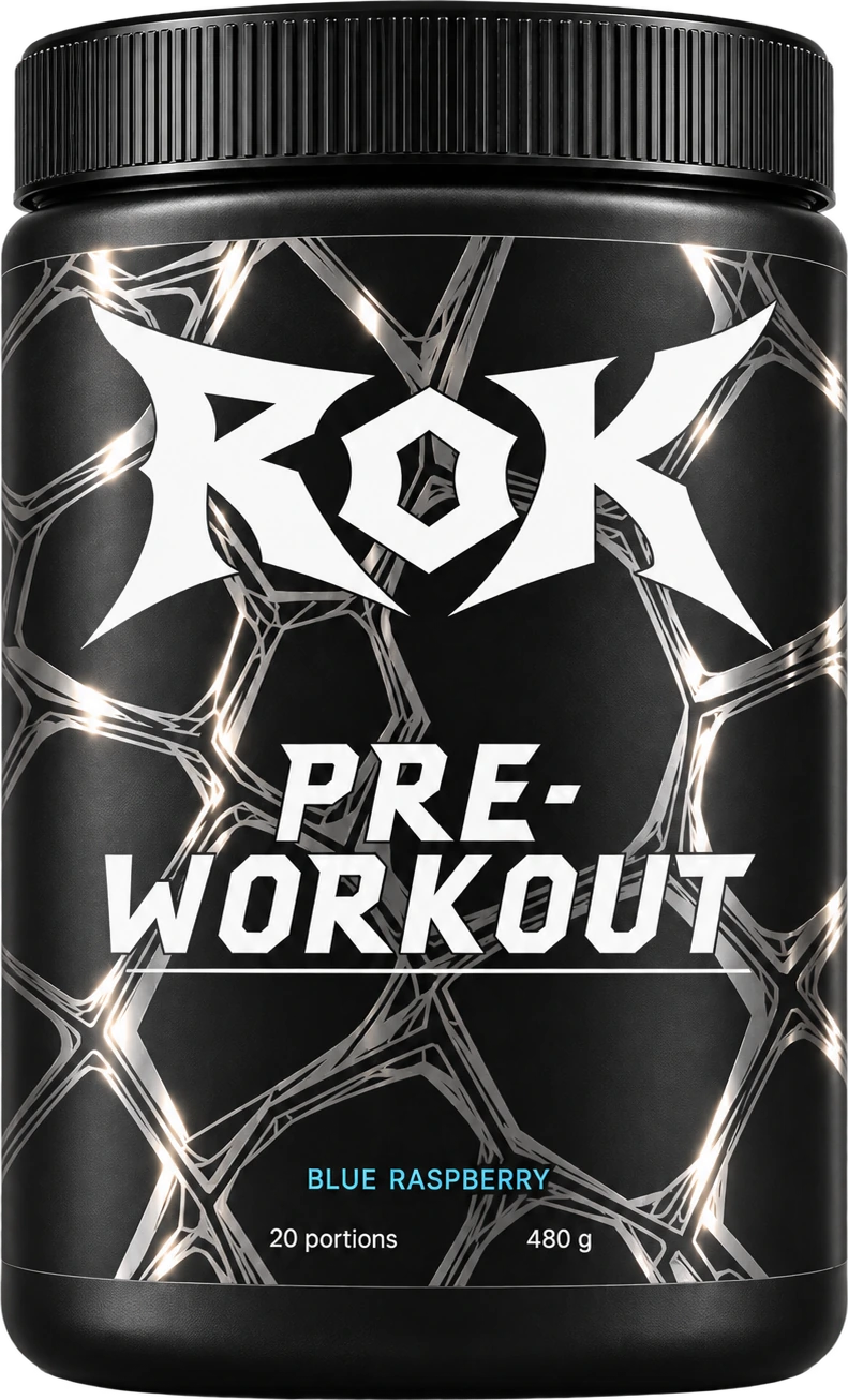 Pot ROK pré-workout, Blue raspberry